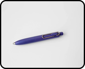 violet color uniball one f pen